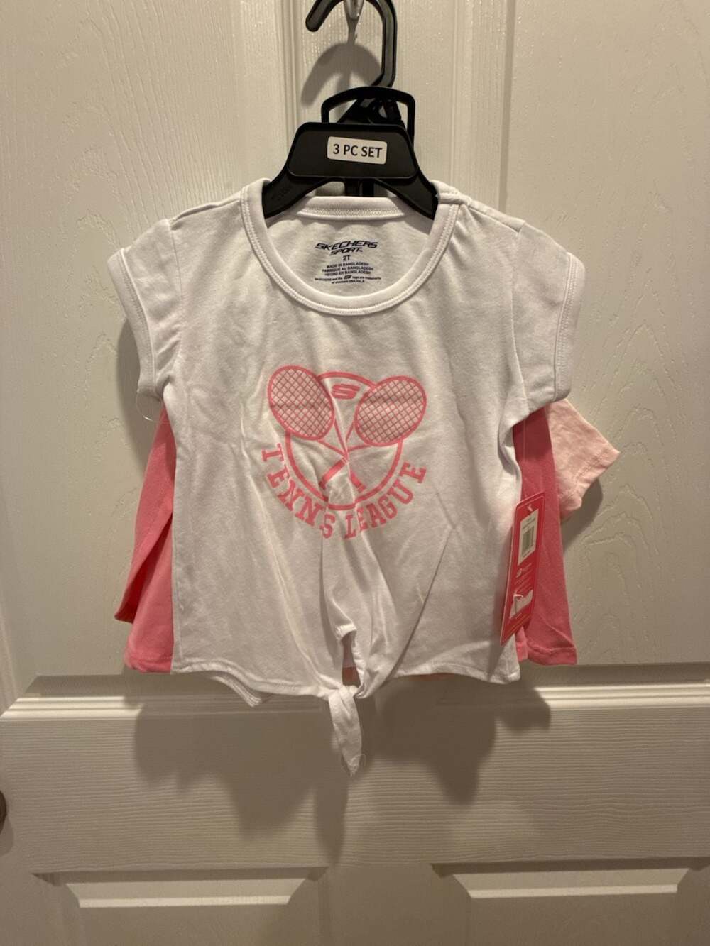 Skechers Girls 3-Piece Tennis Outfit Set with T-Shirts and Skort